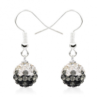 Oorbellen-Crystal-Bol-Zwart
